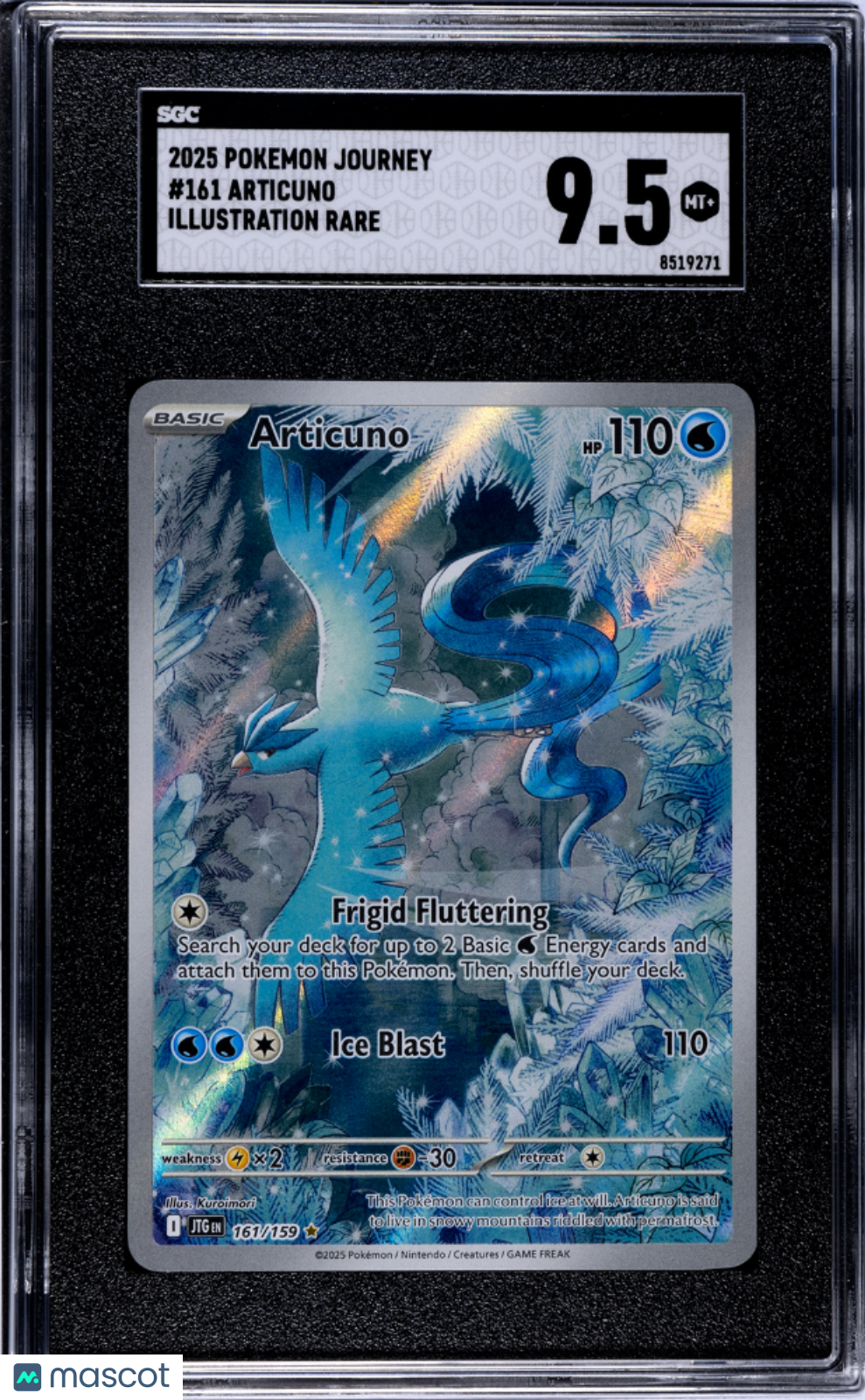 2025 Pokemon Journey Together Articuno #161 SGC 9.5