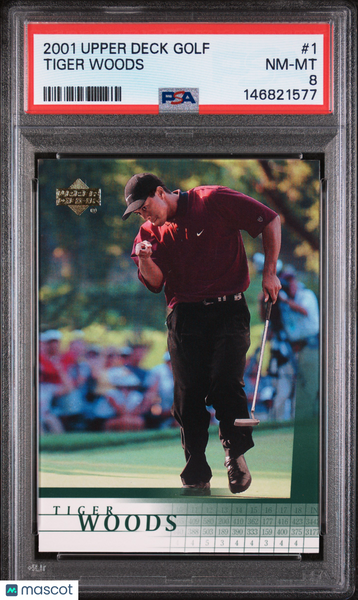 Tiger Woods - 2001 Upper Deck Golf PSA 8