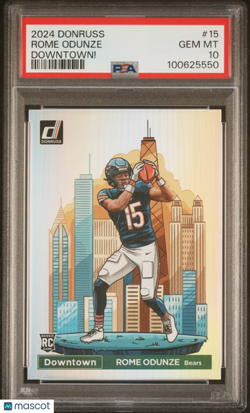 Rome Odunze - 2024 Panini Donruss Downtown! PSA 10