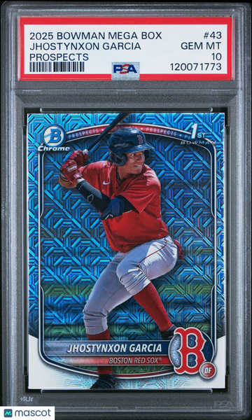 Jhostynxon Garcia - 2025 Bowman Mega Box Chrome Prospects PSA 10