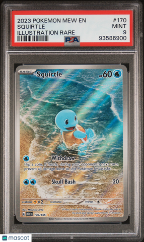 Pokemon TCG Squirtle #170 Illustration Rare PSA 9