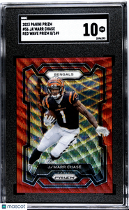 Ja'marr Chase - 2023 Panini Prizm Red Wave SGC 10