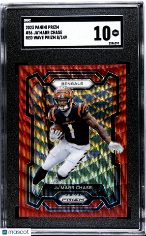 Ja'marr Chase - 2023 Panini Prizm Red Wave SGC 10