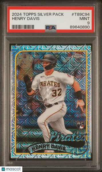Henry Davis - 2024 Topps Silver Pack 1989 Chrome Promo PSA 9