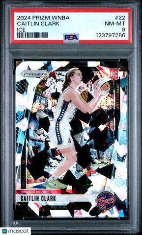 Caitlin Clark - 2024 Panini Prizm WNBA Ice PSA 8