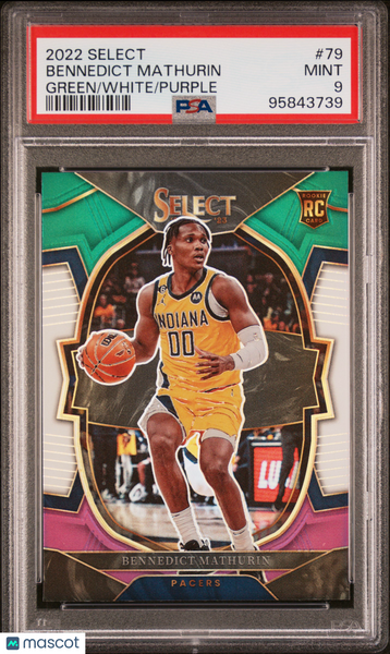 Bennedict Mathurin - 2022 Panini Select Green White Purple PSA 9