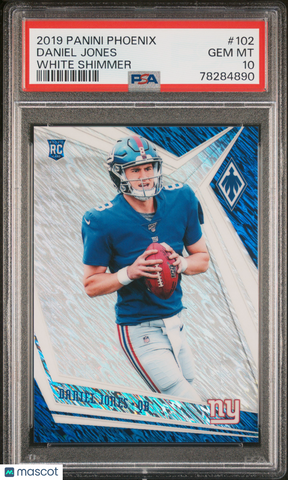 Daniel Jones - 2019 Panini Phoenix White Shimmer PSA 10