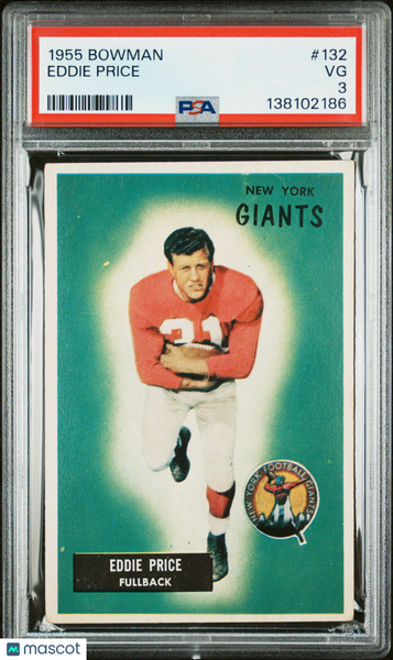 Eddie Price - 1955 Bowman PSA 3