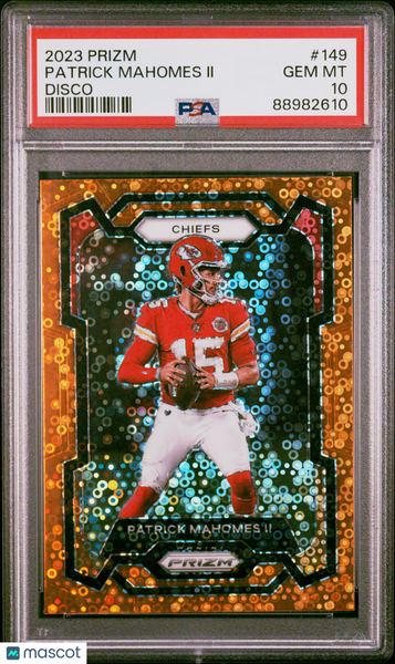 Patrick Mahomes II - 2023 Panini Prizm Disco PSA 10