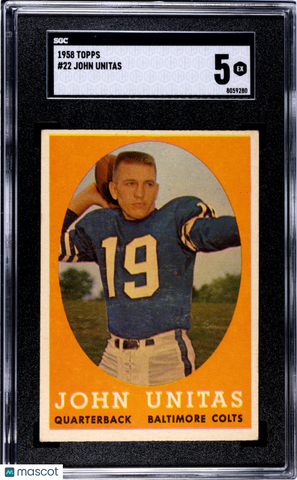 John Unitas - 1958 Topps SGC 5