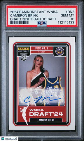 Cameron Brink - 2024 Panini Instant WNBA Draft Night Autograph PSA 10 10/99