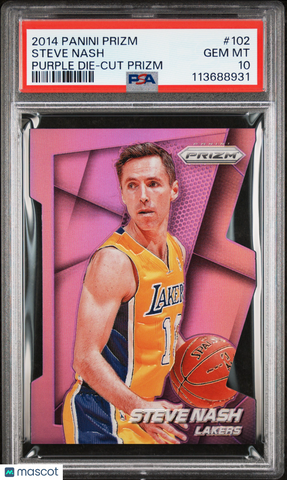 Steve Nash - 2014 Panini Prizm Purple Die Cut PSA 10