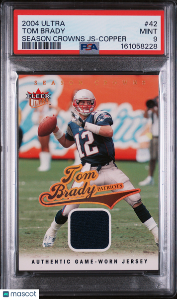 Tom Brady - 2004 Ultra Season Crowns Game Used Patch 211/349 PSA 9