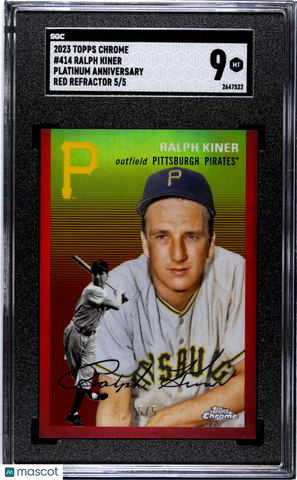 Ralph Kiner - 2023 Topps Chrome Platinum Anniversary Red Refractor SGC 9 5/5