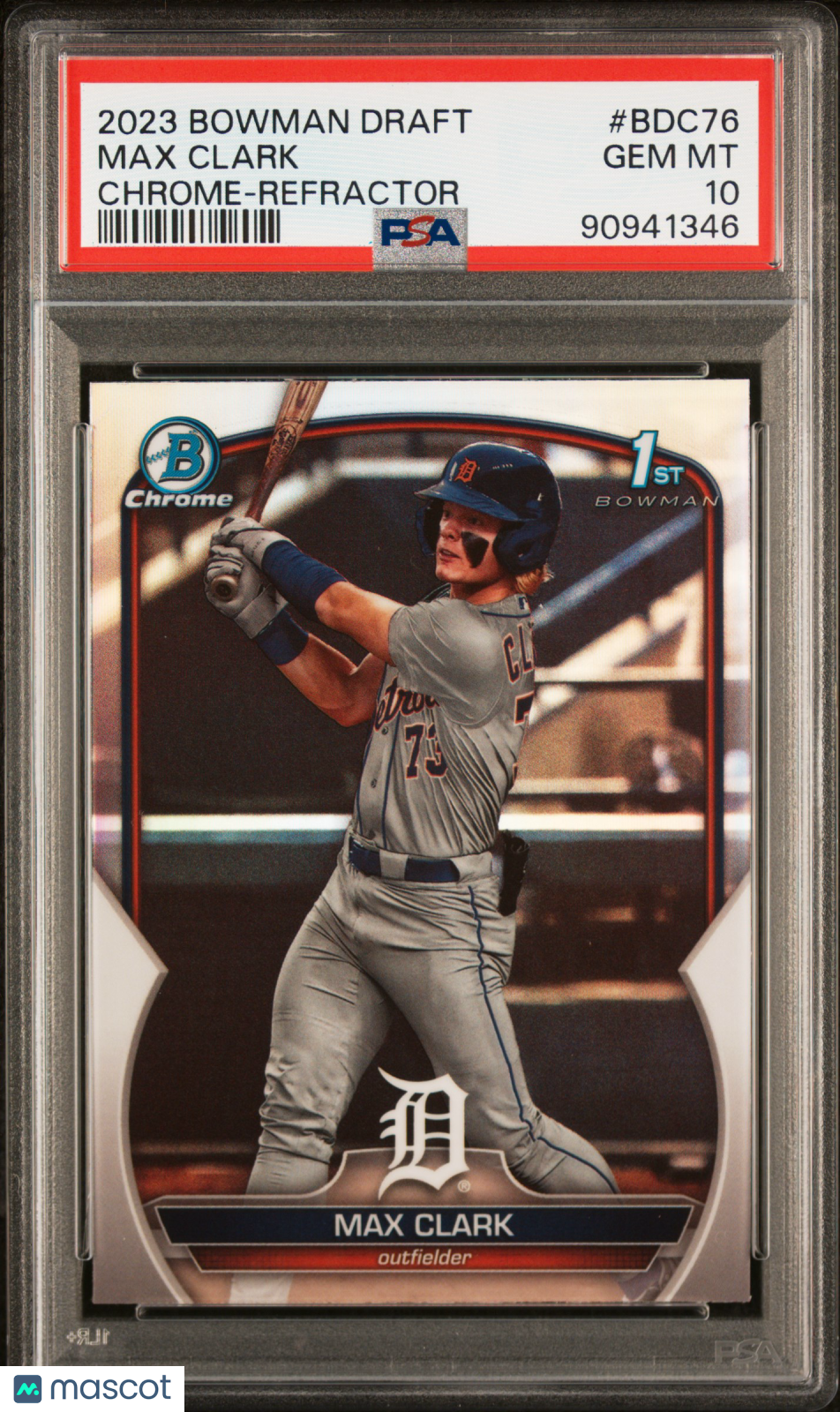 Max Clark - 2023 Bowman Draft Chrome Refractor PSA 10