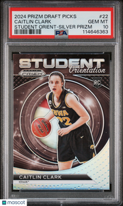Caitlin Clark - 2024 Panini Prizm Draft Picks Student Orientation Silver PSA 10