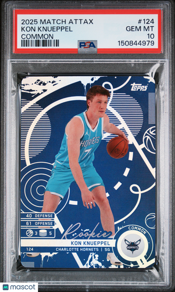 Kon Knueppel - 2025 Topps Match Attax Common PSA 10