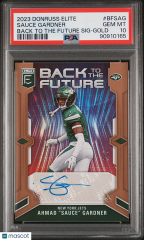 Sauce Gardner - 2023 Donruss Elite Back To The Future Signature Gold PSA 10