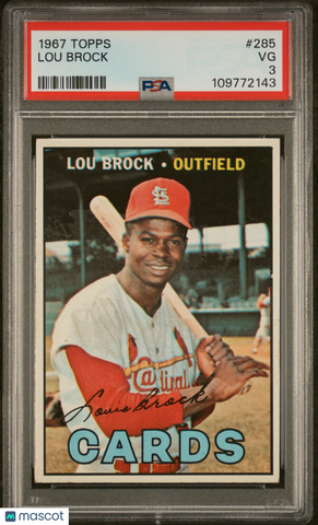 Lou Brock - 1967 Topps PSA 3