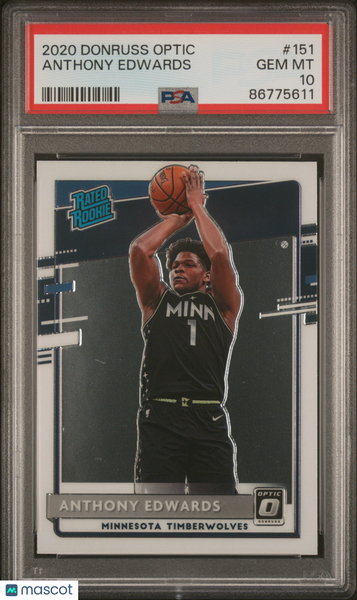 Anthony Edwards - 2020 Panini Donruss Optic Rookie #151 PSA 10