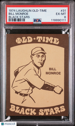 Bill Monroe - 1974 Laughlin Old-Time Black Stars PSA 6