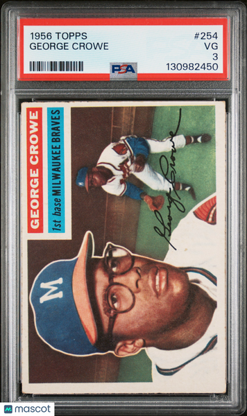 George Crowe - 1956 Topps PSA 3