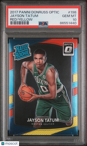 Jayson Tatum - 2017 Panini Donruss Optic Red Yellow PSA 10