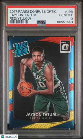 Jayson Tatum - 2017 Panini Donruss Optic Red Yellow PSA 10