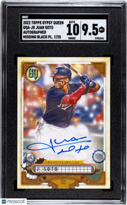 Juan Soto - 2022 Topps Gypsy Queen Autograph Missing Black Plate SGC 9.5 7/25