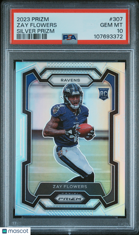 Zay Flowers - 2023 Panini Prizm Silver PSA 10