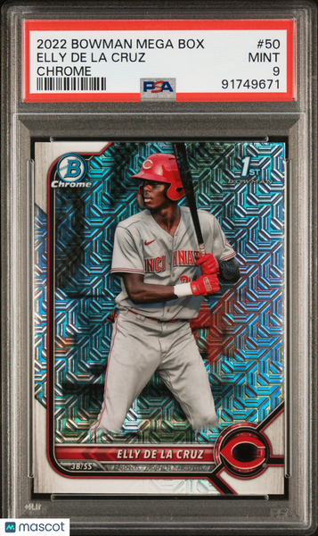 Elly De La Cruz - 2022 Bowman Mega Box Chrome PSA 9 1st