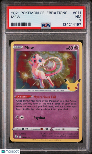 2021 Pokemon Celebrations Mew PSA 7 #011