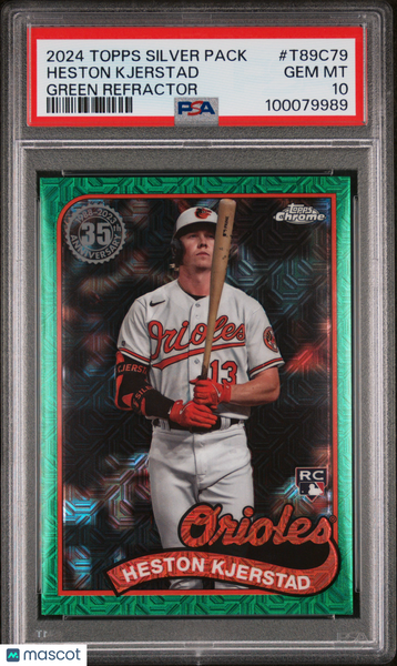 Heston Kjerstad 2024 Topps Silver Chrome Green Refractor PSA 10 52/99 Pop 2