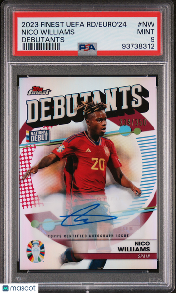 Nico Williams - 2023 Topps Finest Road To UEFA Euro 2024 Finest Debutants PSA 9 334/350