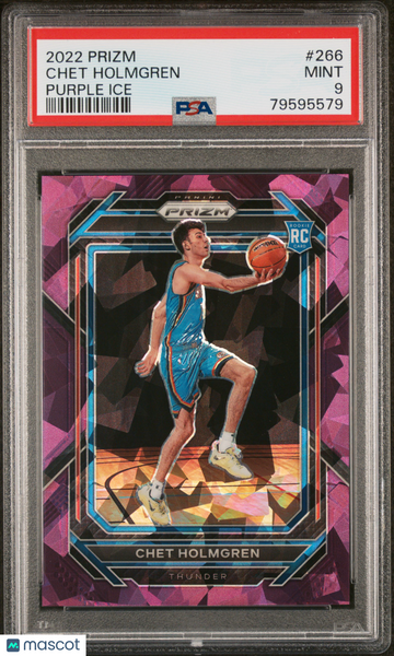 Chet Holmgren - 2022 Panini Prizm Purple Ice Rookie /149 PSA 9 #266