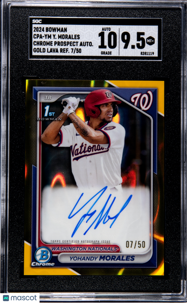Yohandy Morales - 2024 Bowman Cpa Hta Gold Lava Refractor SGC 9.5 07/50