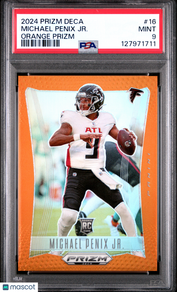 Michael Penix JR. - 2024 Panini Prizm Deca Orange PSA 9 22/49