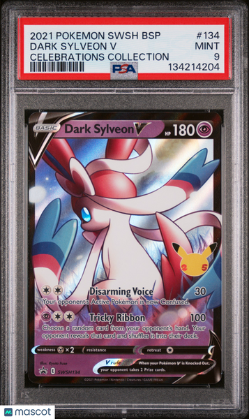 2021 Pokemon Swsh Black Star Promo Dark Sylveon V Celebrations Collection PSA 9 #134