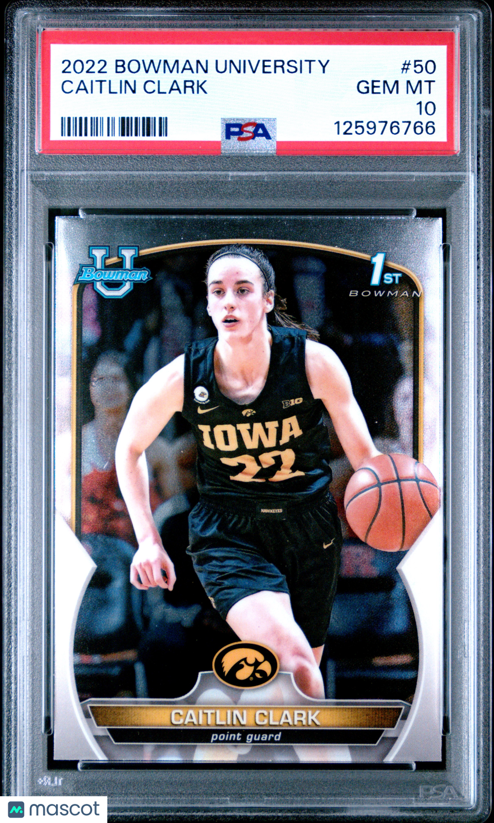 Caitlin Clark - 2022 Bowman Chrome University PSA 10