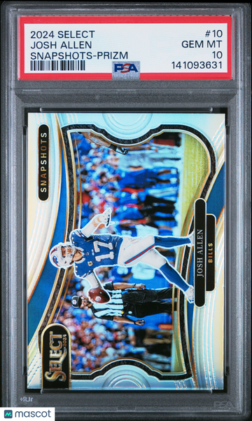 Josh Allen - 2024 Panini Select Snapshots Prizm PSA 10