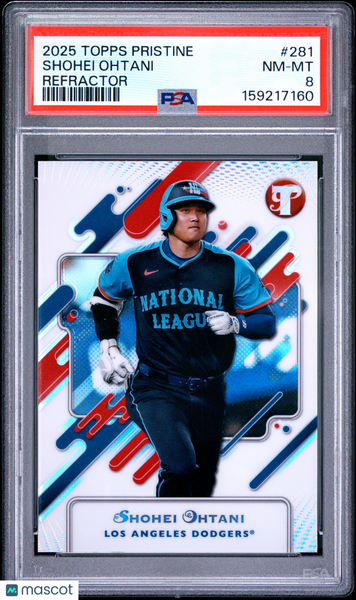 Shohei Ohtani - 2025 Topps Pristine Refractor PSA 8