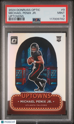Michael Penix JR. - 2024 Panini Donruss Optic Uptowns PSA 9