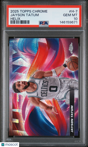 Jayson Tatum - 2025 Topps Chrome Helix PSA 10