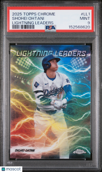 Shohei Ohtani - 2025 Topps Chrome Lightning Leaders PSA 9