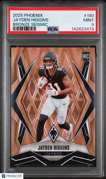 Jayden Higgins - 2025 Panini Phoenix Bronze Seismic PSA 9