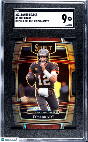 Tom Brady - 2021 Panini Select Copper Die Cut Prizm SGC 9