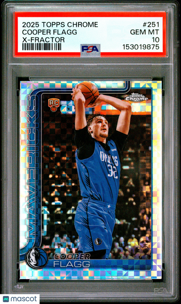 Cooper Flagg - 2025 Topps Chrome X Fractor Rookie #251 PSA 10