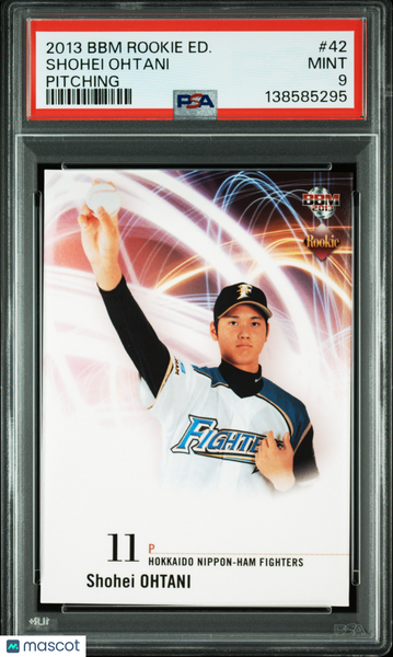Shohei Ohtani - 2013 BBM Rookie Edition Pitching PSA 9