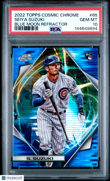 Seiya Suzuki - 2022 Topps Cosmic Chrome Blue Moon Refractor PSA 10 62/99