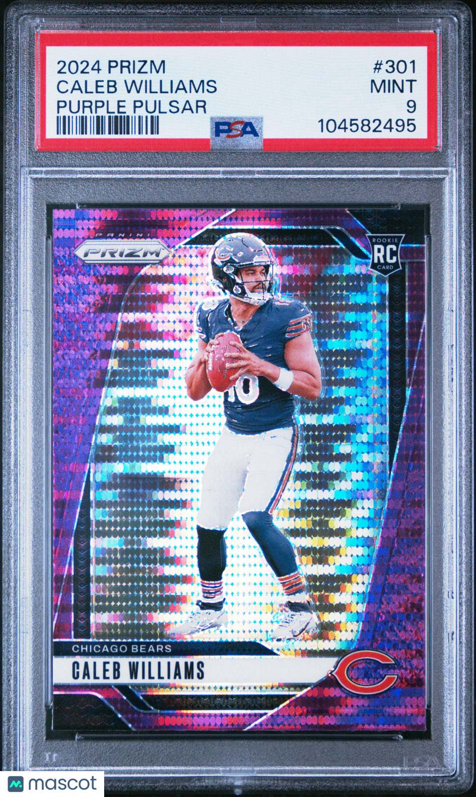 Caleb Williams - 2024 Panini Prizm Purple Pulsar PSA 9